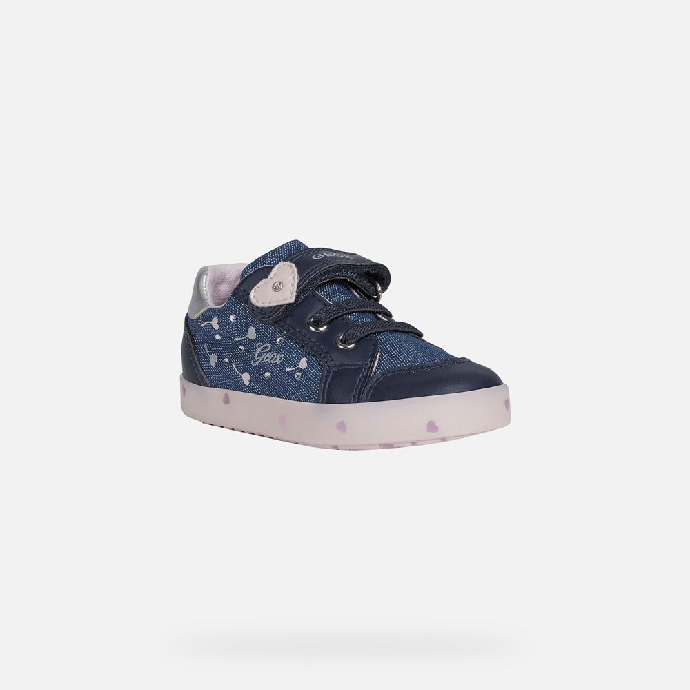 Basket Geox Kilwi Girl - Bleu Marine/Rose - Bebe 638257-ZBC